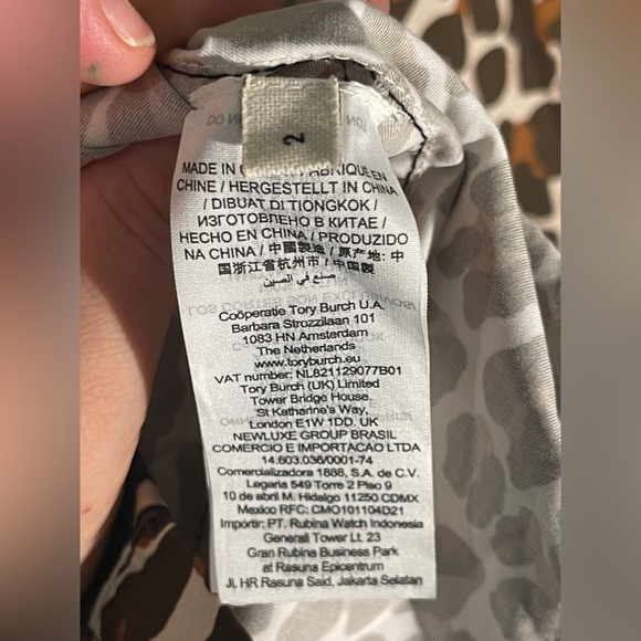 Tory Burch Reva Leopard Print Cotton Poplin Shirtdress Size 2 - Picture 8 of 9